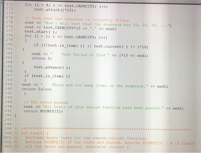 the sequence class with double items. 16 using namespace std: /Provides cout.
