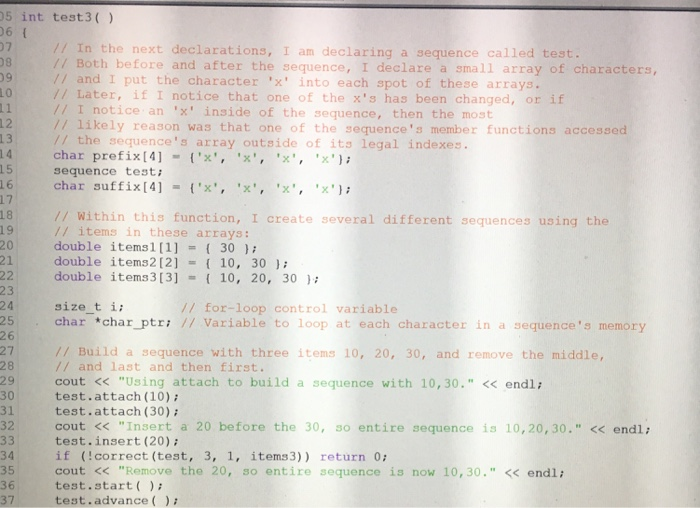 // Provides size t. 17 using namespace main savitch 3: 18 19