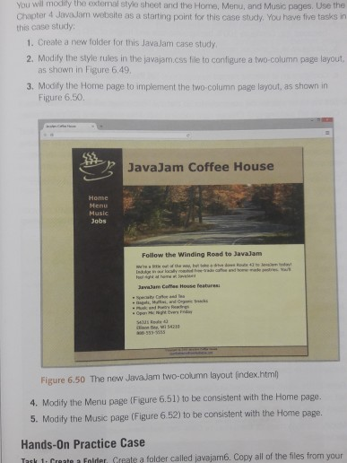  case study javajam chapter 6 web development and design foundations with