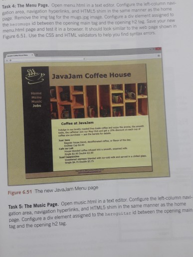 html5 8th edition of Terry Felke-Morris. modify the extemal style sheet and