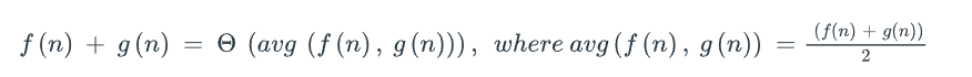  f(n)+g(n)=(avg(f(n),g(n))), where avg (f(n),g(n))=(f(n)+g(n))2 
