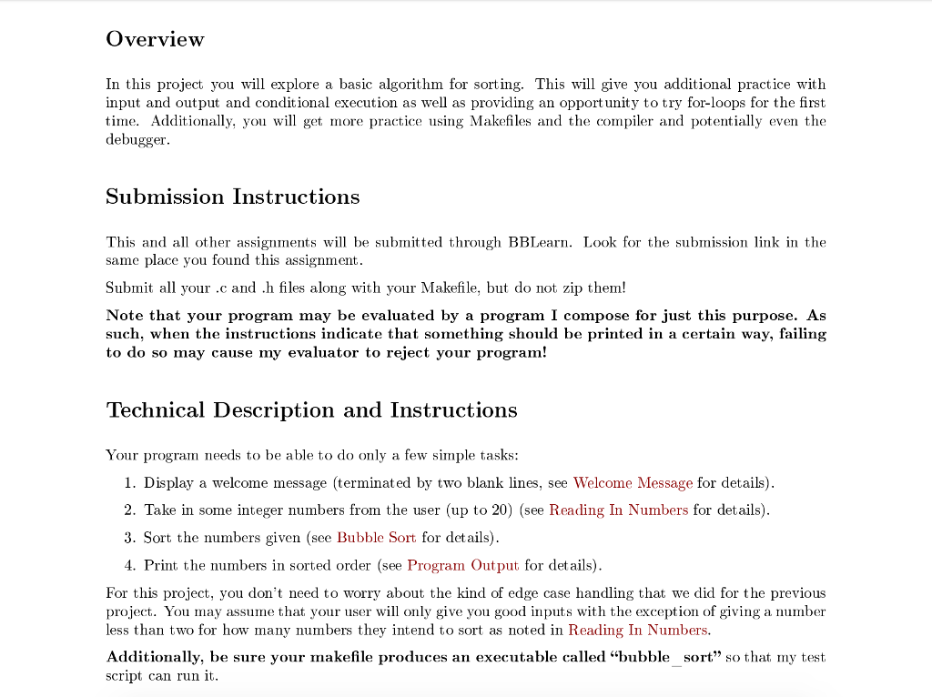  vervieww In this project you will explore a basic algorithm for