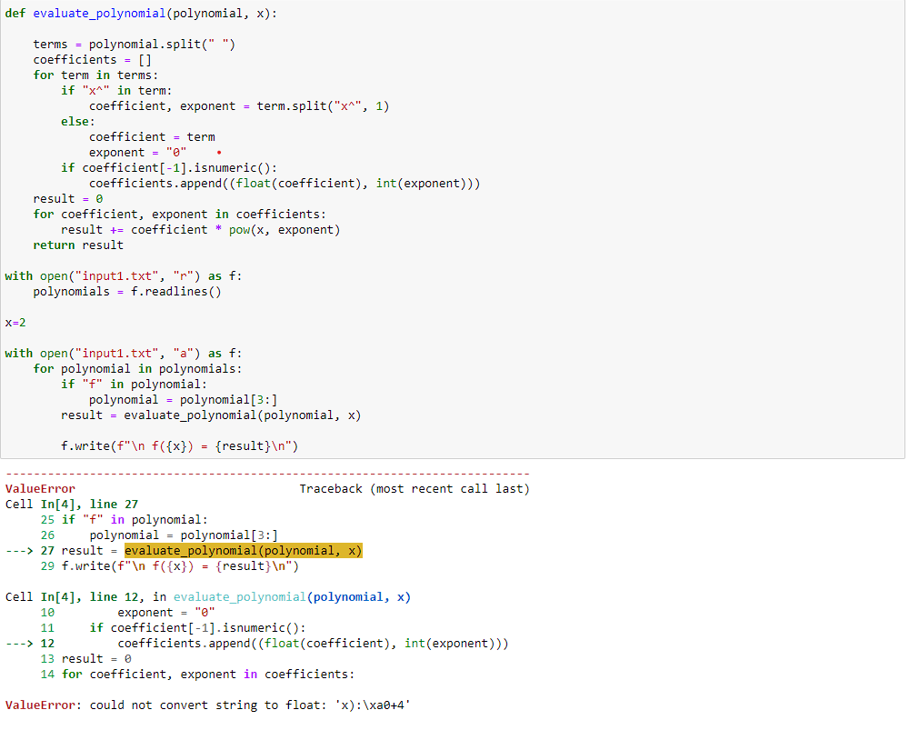 f2, ..., fk and takes an input value x0 from a user