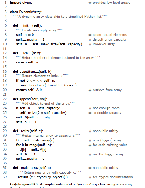 In Data Structures and Algorithms in Python, homework question C 5.25 says