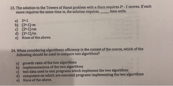 lectures), which of the following is true once the end of the