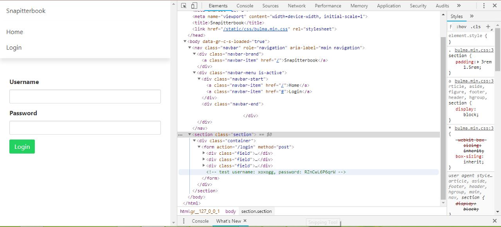 HTML finding vulnerability! Nobody has been able to get an account
