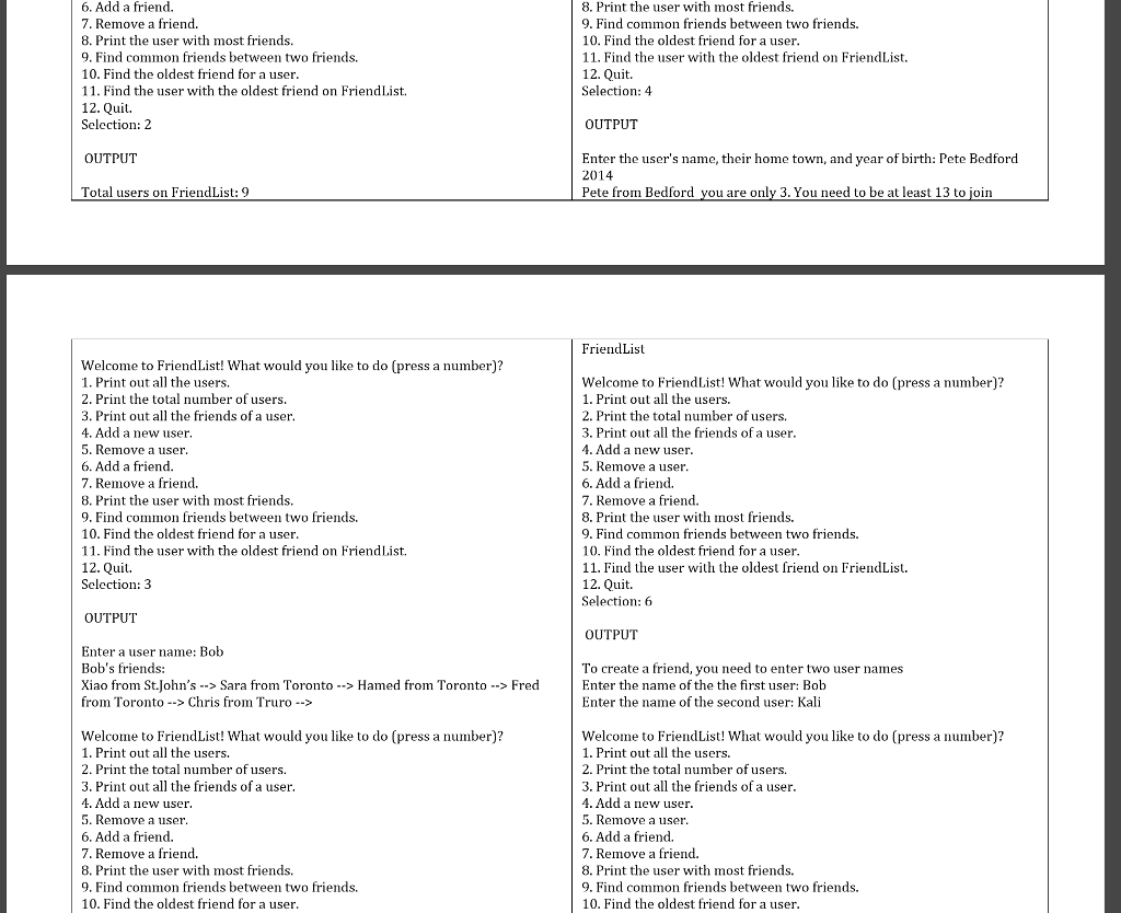 assignment webpage. Study the programs before you begin the assignment. The specification