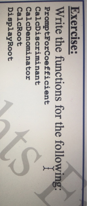  I need these function for matlab programme Write the functions for