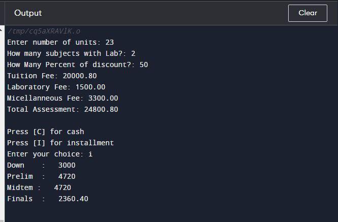 to hold various types of fees float units, labSubjects, discount, tuitionFee, labFee;