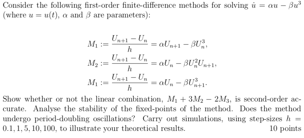  Write Matlab code for the finite difference method of this linear