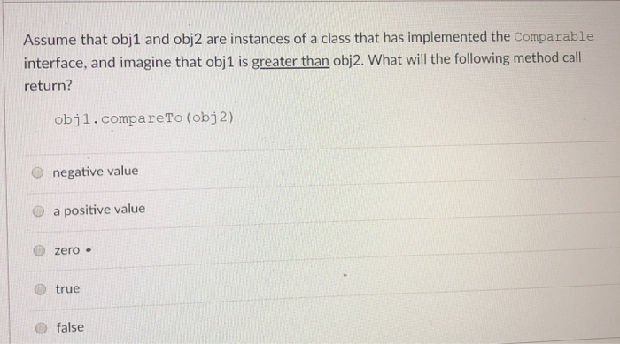 the compareTo method defines the natural ordering for objects of the class.