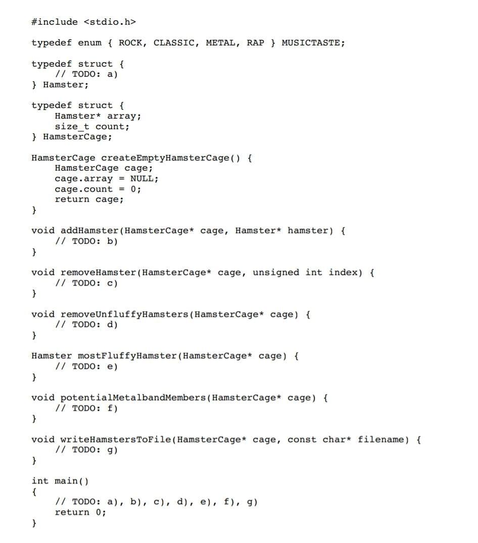 Task: Dynamic memory management (8 points) In this activity you will write