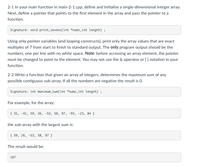  C++ question. 2-1 In your main function in main-2-1.cpp, define and