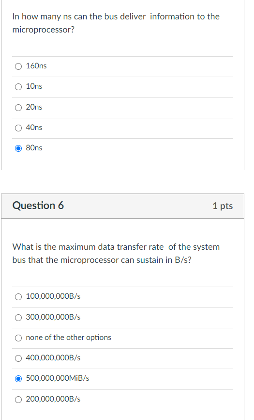 a 100-MHz input clock. The microprocessor is attached to the system bus