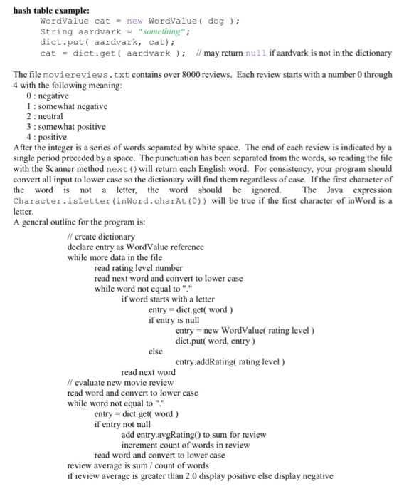 assignment is to be able to input the text of a movie