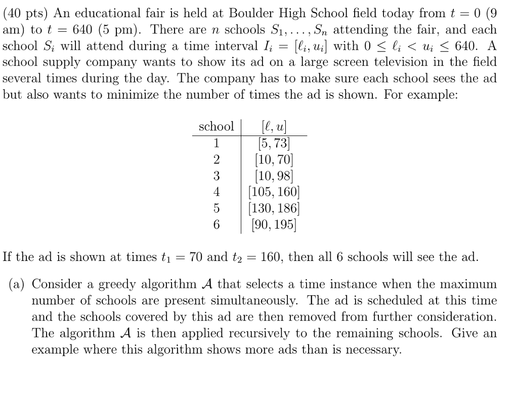 Computer Science greedy algorithm problem. I will give a thumb up, thank