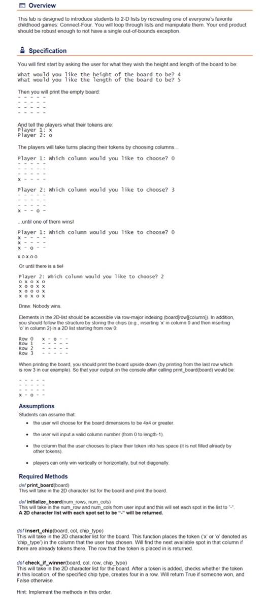  Python Overview This lab is designed to introduce students to 2-D