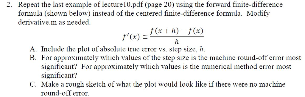effect of step size on the absolute true error resulting from using