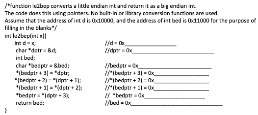int and return it as a big endian int. The code does