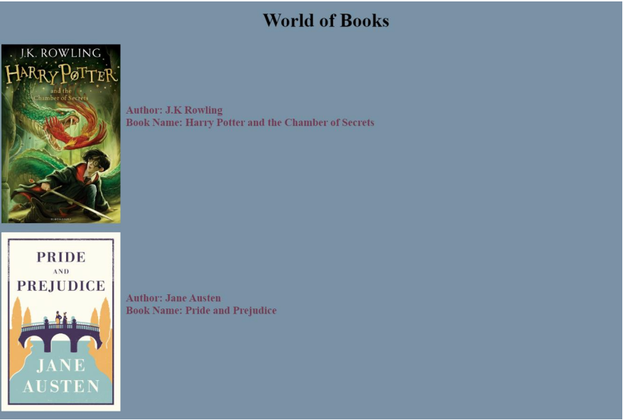 Using HTML and External CSS create the output as shown below write