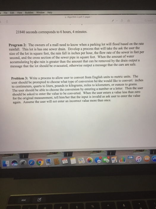  Specify the input and the process, what output is expected, step