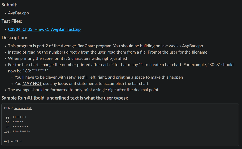  /* * Program to calcuate average scores * * Name: *