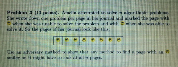  Amelia attempted to solve n algorithmic problems. She wrote down one