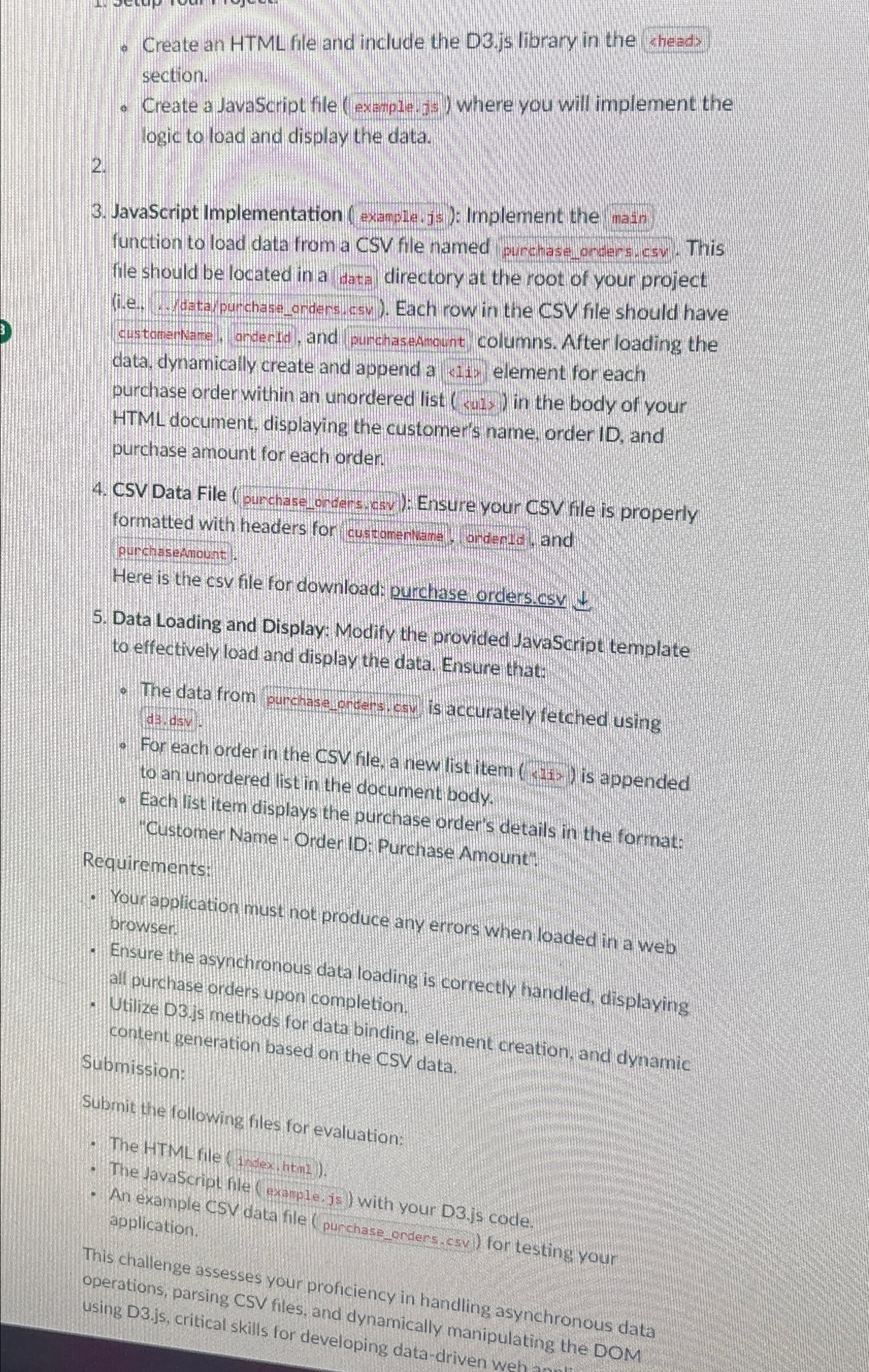  Create an HTML file and include the D3.js library in the