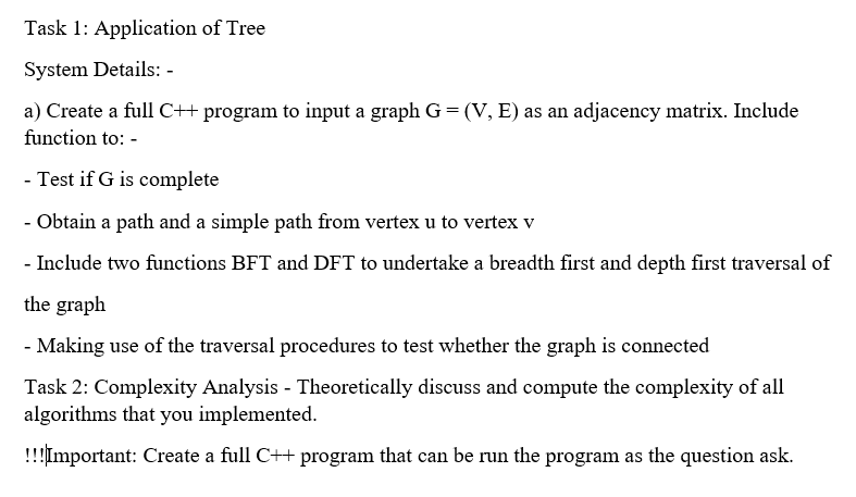 please create a full program that can be run. i hope
