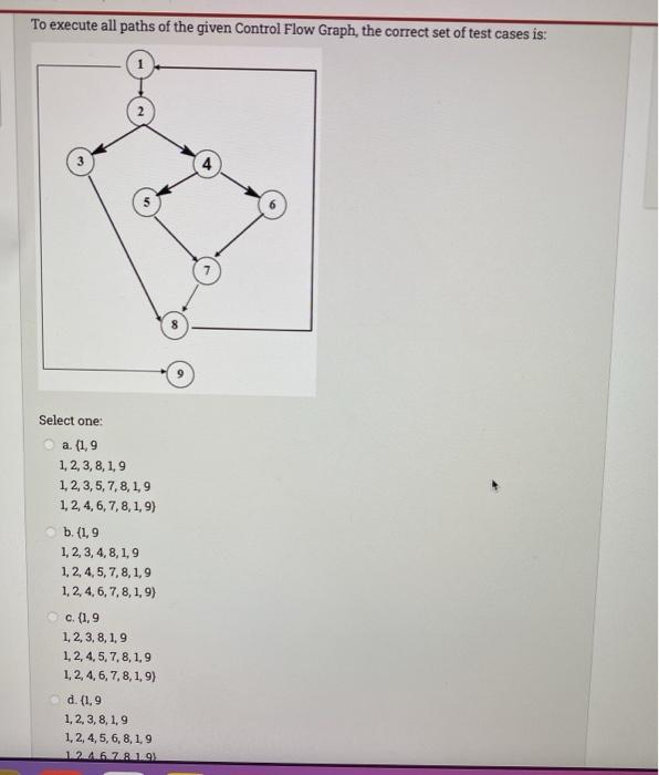  To execute all paths of the given Control Flow Graph, the
