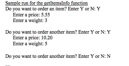 according to the following. Write a function called getCustomerInfo that reads from