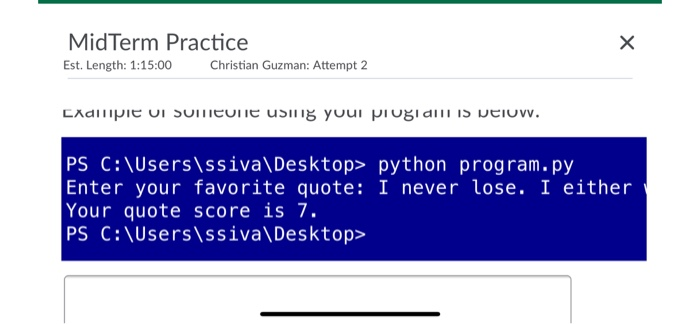 quote, and then prints out the quote score. The quote score is