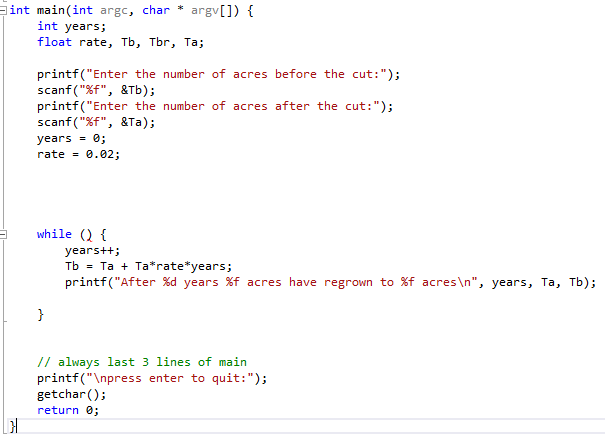. Modify your previous program so that the user can enter the