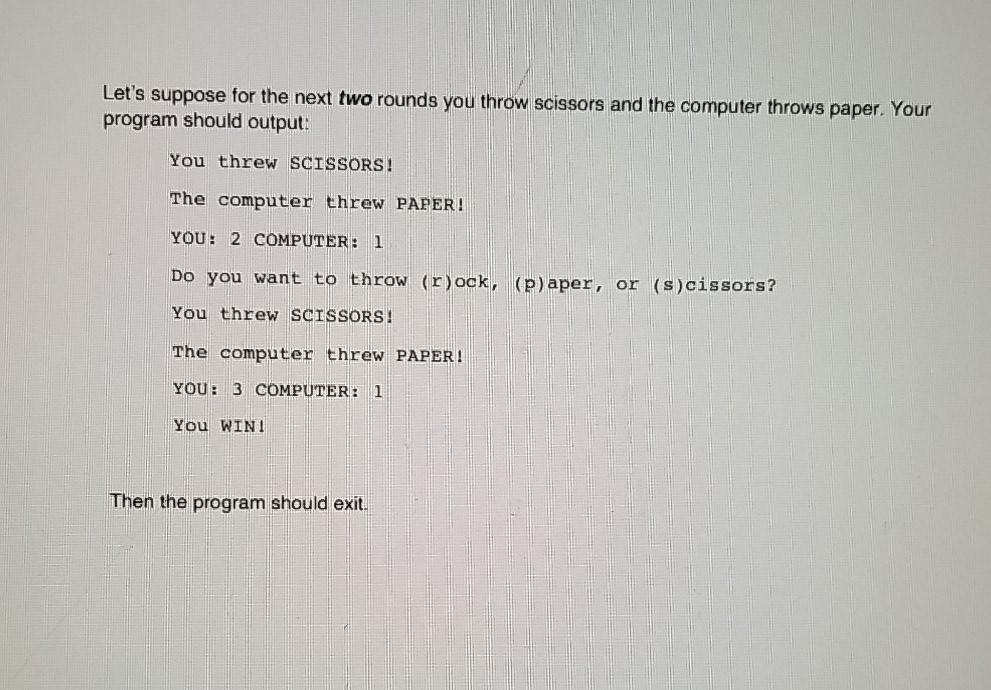 your program should do the following: 1. Print a prompt (1 point):