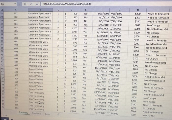 column (cell F8). Use relative and mixed references correctly. Copy the function