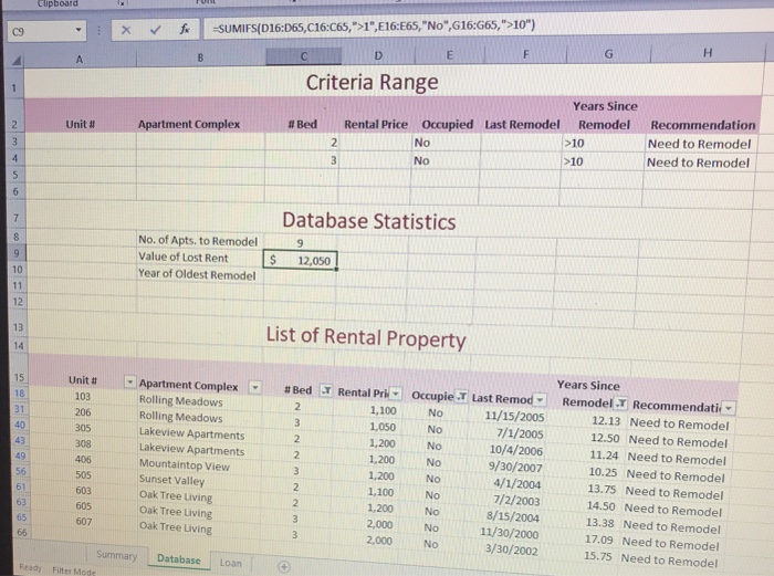 Ensure that the function you use displays that result. In cell H8,