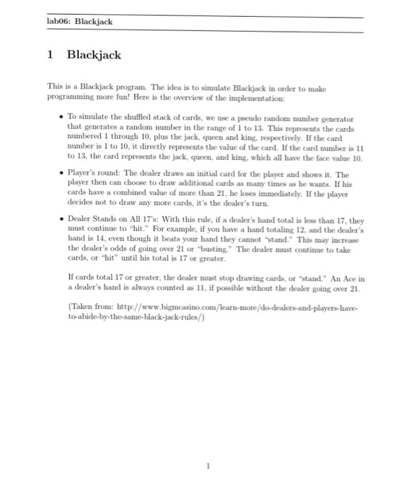  Newer version of python (starting out w python 4ed) lab06: Blackjack