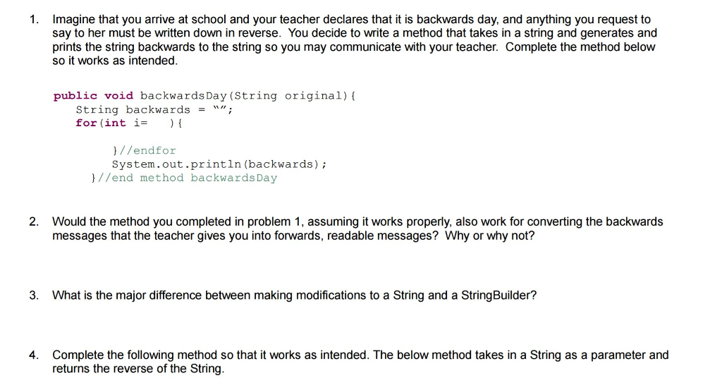 and parse strings. Use StringBuilder to create strings