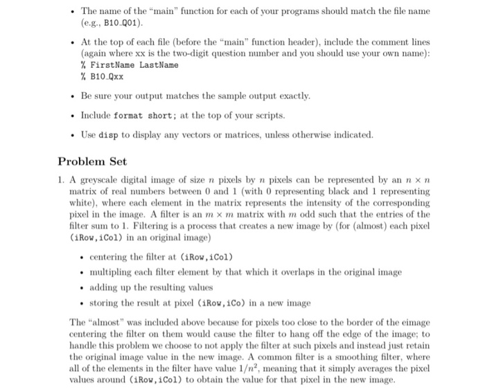  Please help me Im using MATLAB Program The output needs to