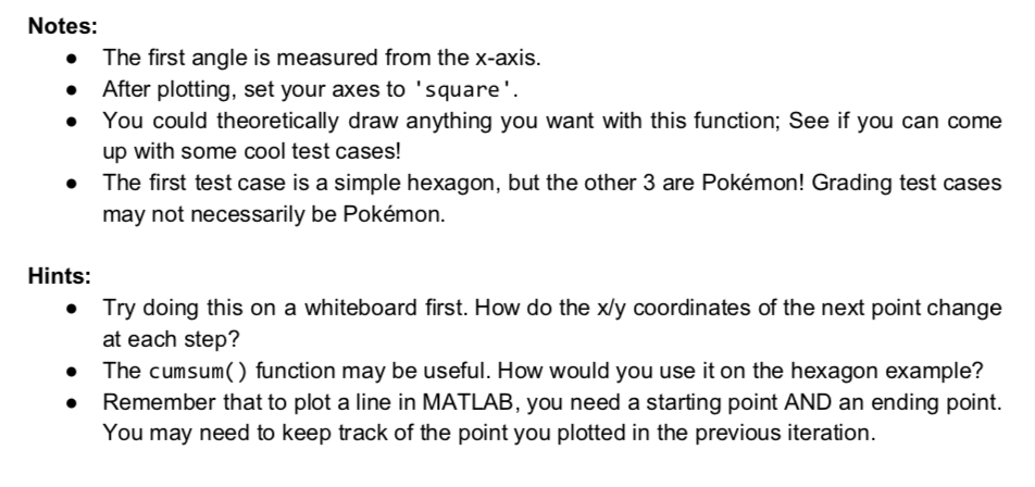 lengths of each consecutive line segment of the Pokmon 2. (double) A
