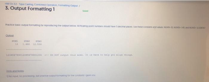  w Ch 32 - Type Casting Combined Operators formatting Out 3.