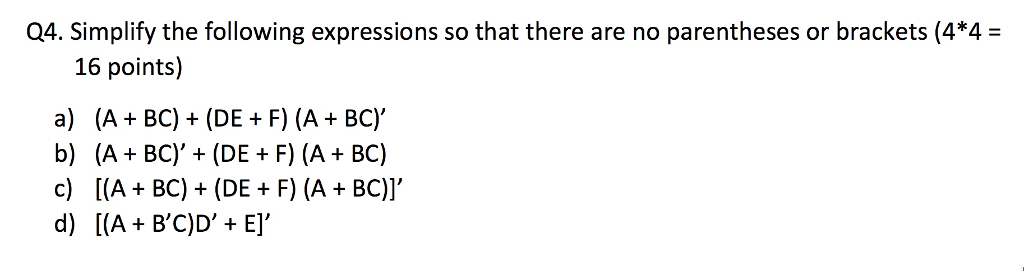 steps a) AB + BC + A'C = AB + AC c)