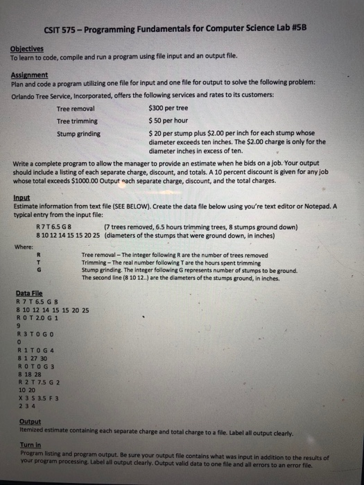  For c++ make it simple pls CSIT 575-Programming Fundamentals for Computer