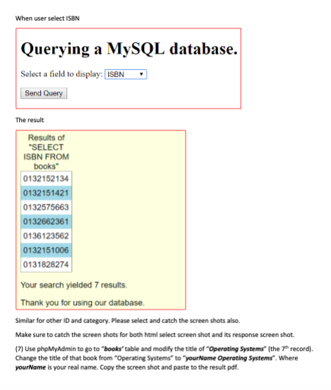 table books. The first column is ID, 2 is title, the third