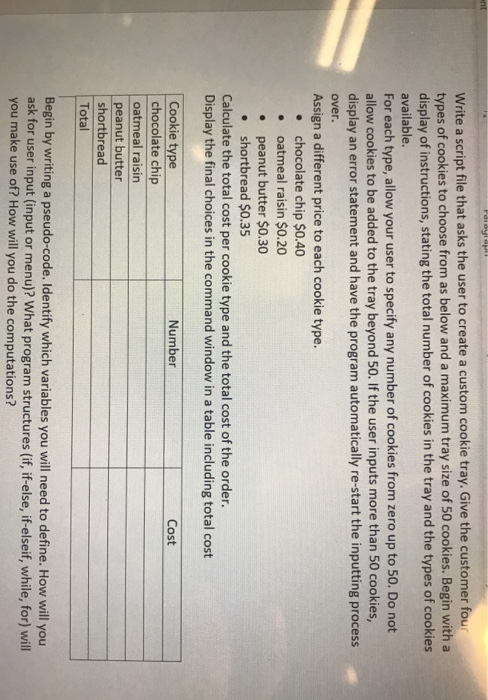  Solve this using Matlab Write a script file that asks the