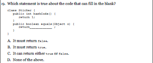  g. Which statement is true about the code that can fill
