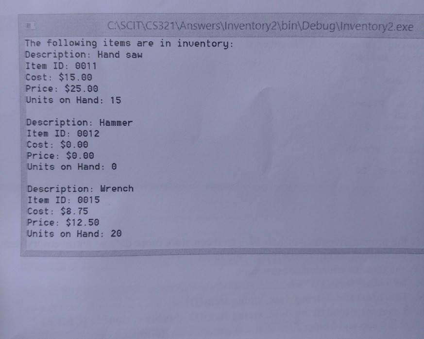 C++. Can someone help me write the program for this? Thanks! CASCITICS321