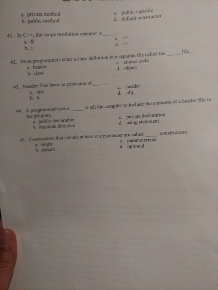 Objective Programming 3. Unlike procedure-oriented programming, object-oriented programs focus on the major