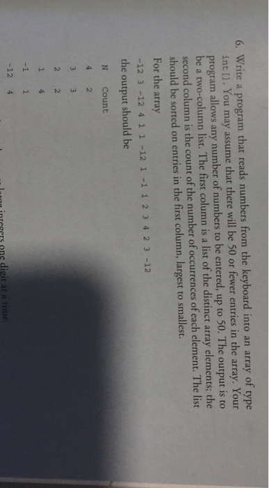  6. Write a program that reads numbers from the keyboard into