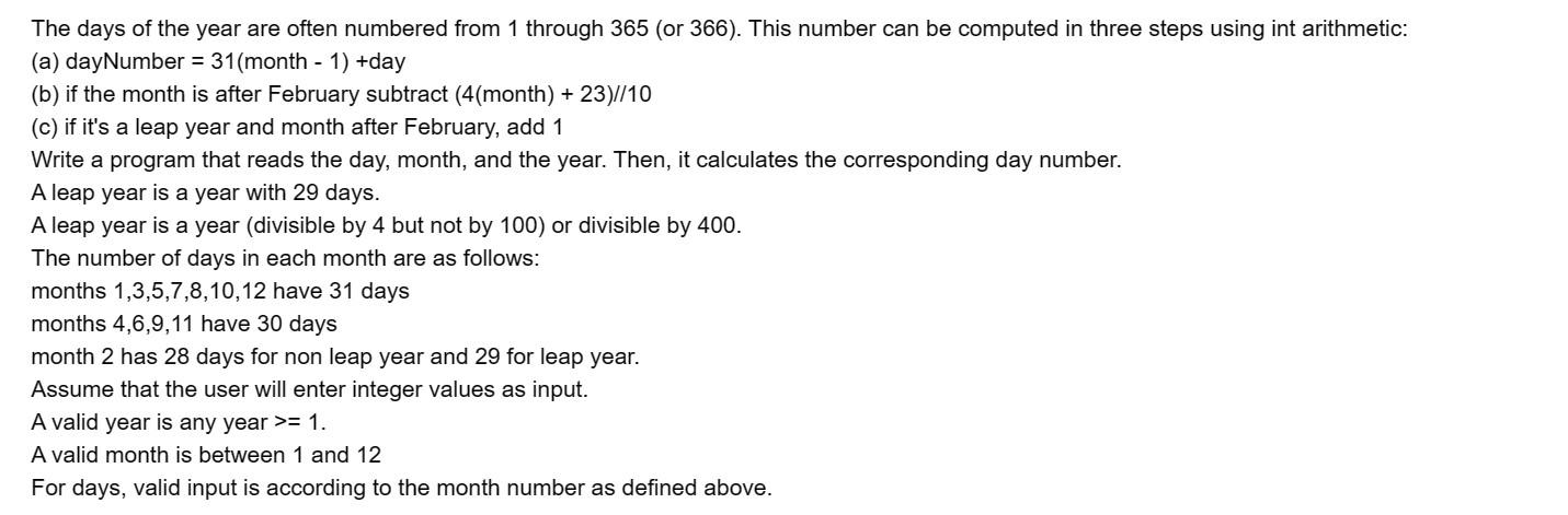  PYTHON---- ONLY BY USING IF-ELIF The days of the year are